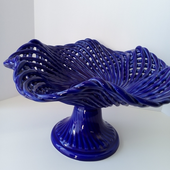 Lillian Verion Accents Vtg Lillian Vernon Cobalt Blue Ceramic